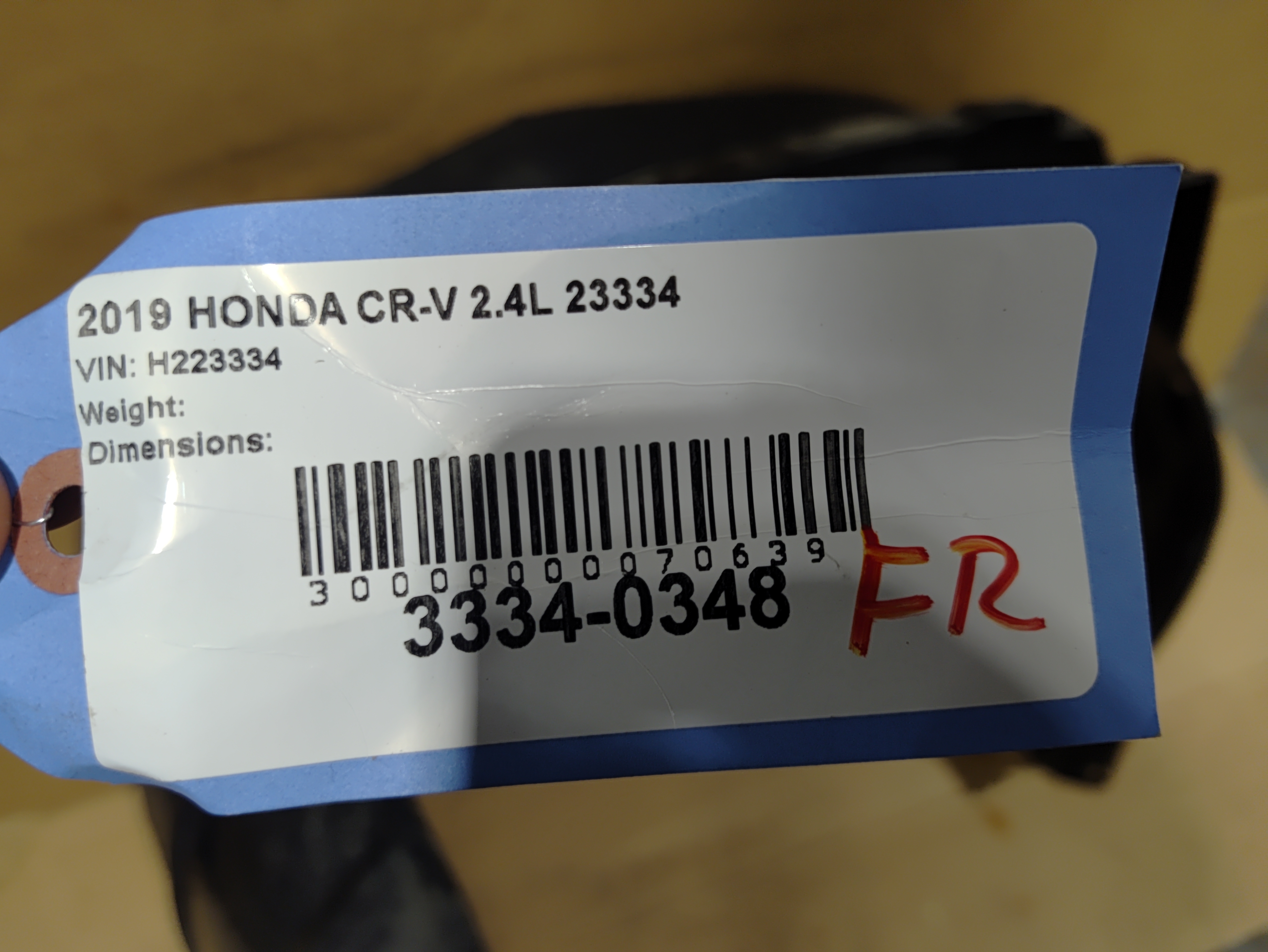 17-22 Honda CR-V Front Right Passenger Side Fender Liner Splash Shield Guard OEM