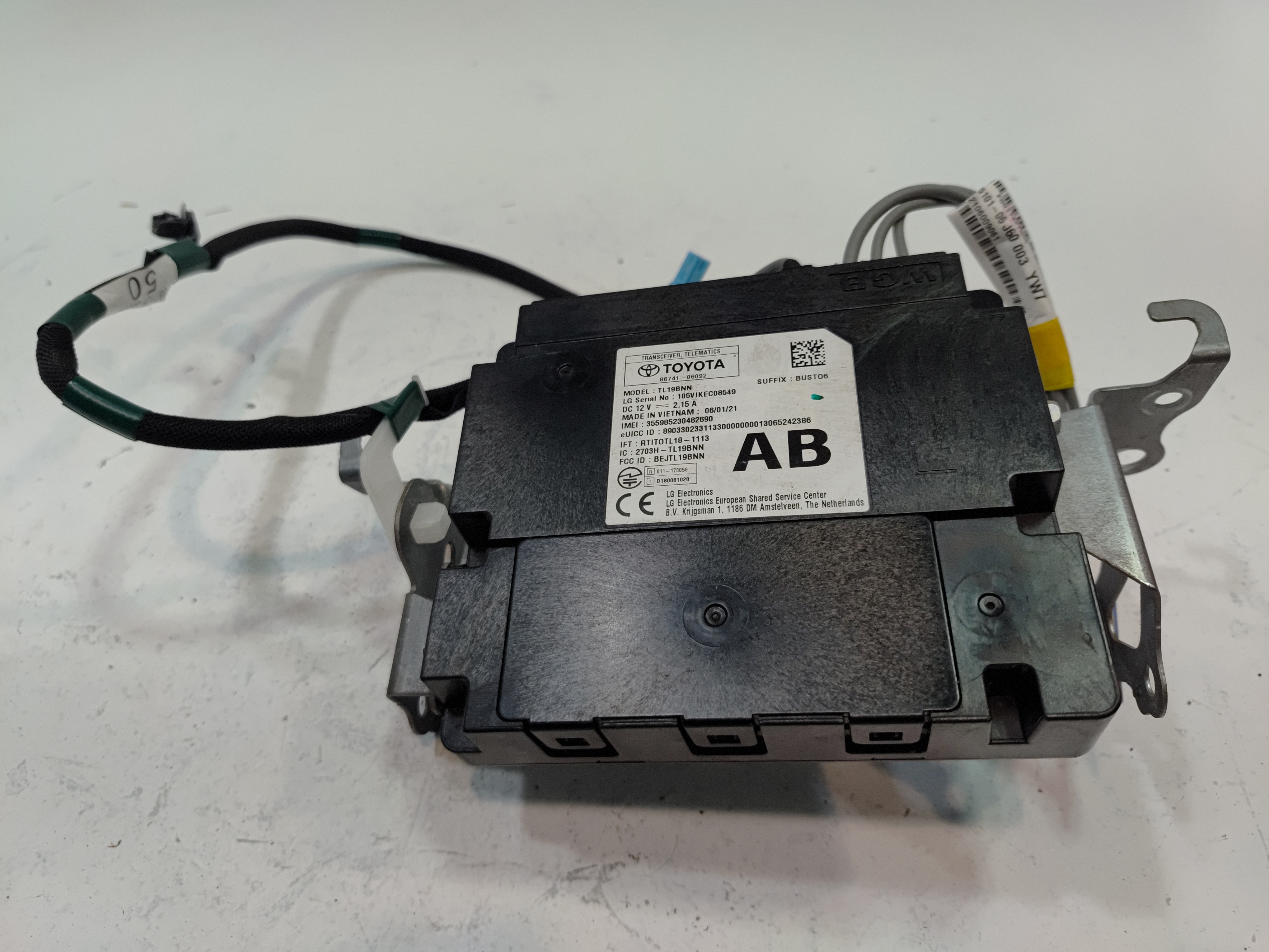 20-2024 TOYOTA CAMRY TRANSCEIVER TELEMATICS COMPUTER CONTROL MODULE W/CABLE OEM