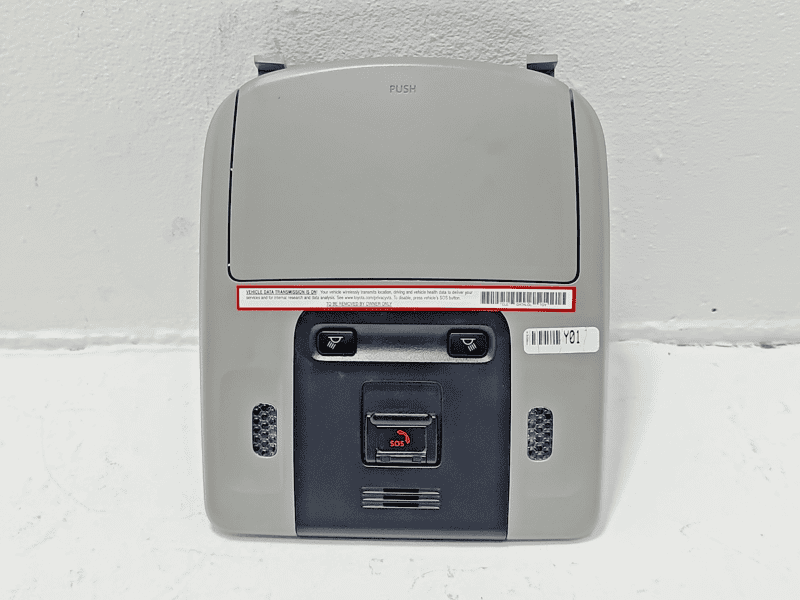 2021-2024 TOYOTA CAMRY ROOF OVERHEAD CONSOLE DOME LIGHT LAMP SWITCH GRAY OEM