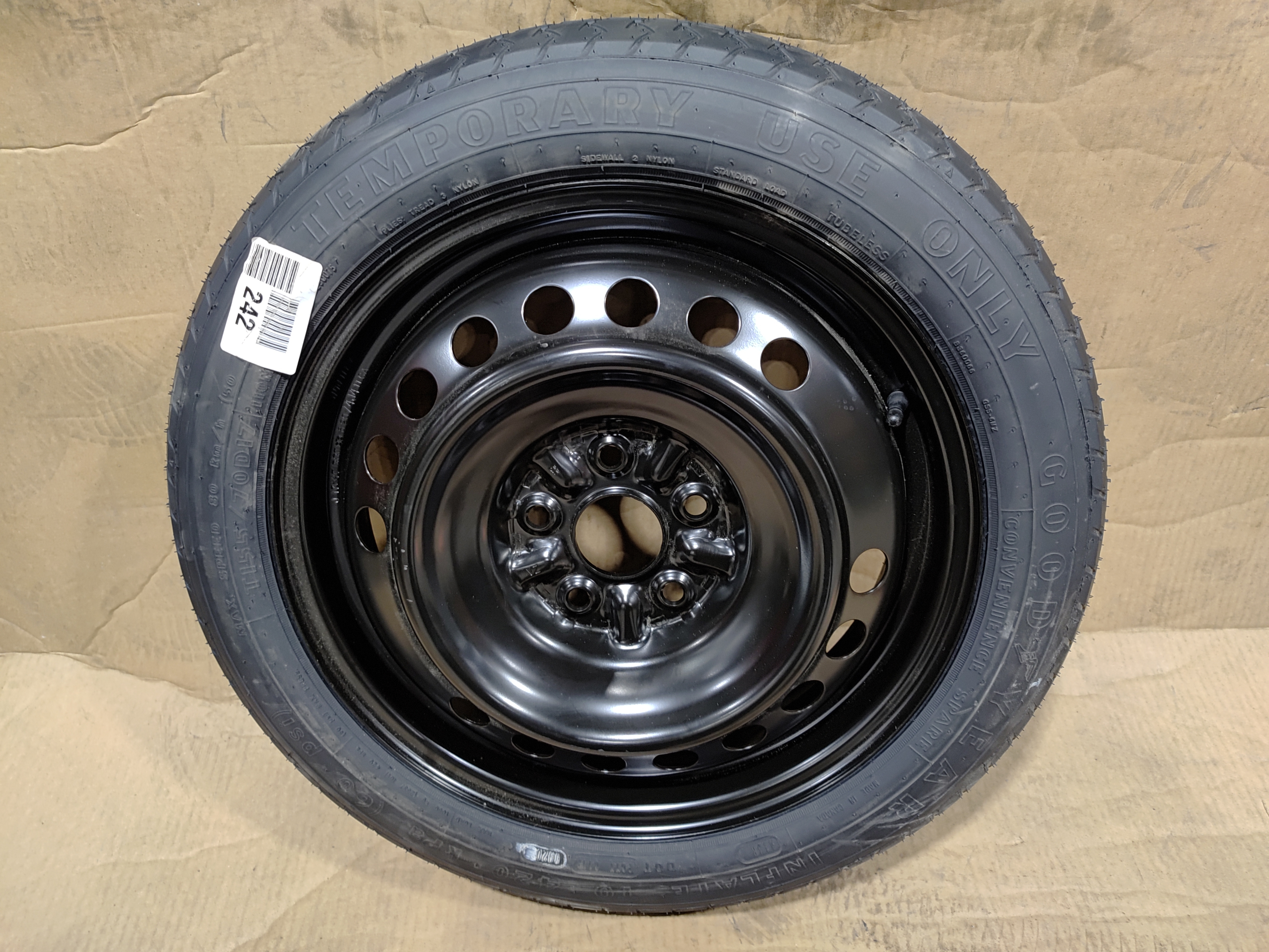 2019-2022 Toyota Avalon Donut Wheel 155 / 70 D17 110M Spare Tire Compact OEM