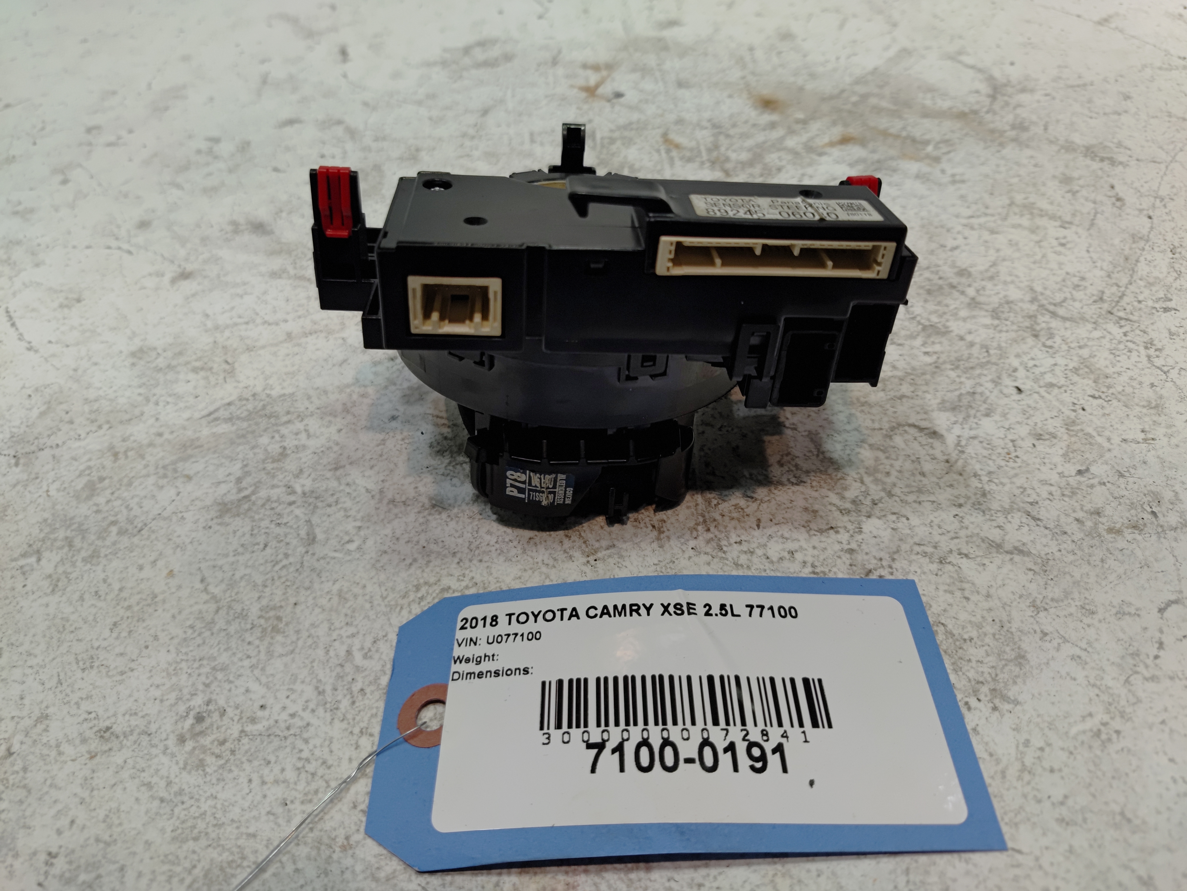 2018-20 Toyota Camry Steering Column Clock Spring Cable Reel & Angle Sensor OEM