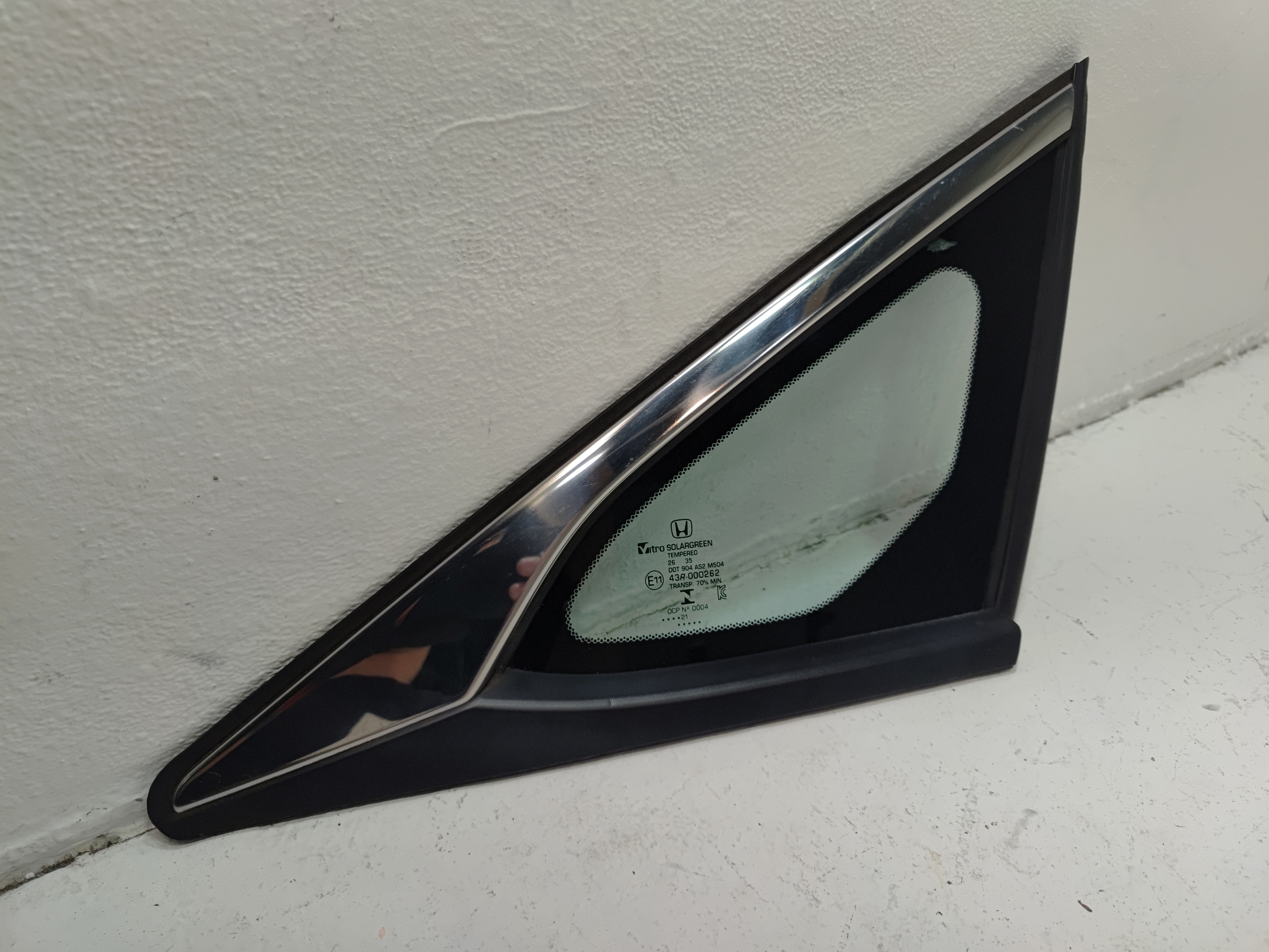2016-2021 Honda Civic Rear Right Passenger Side Quarter Window Glass OEM