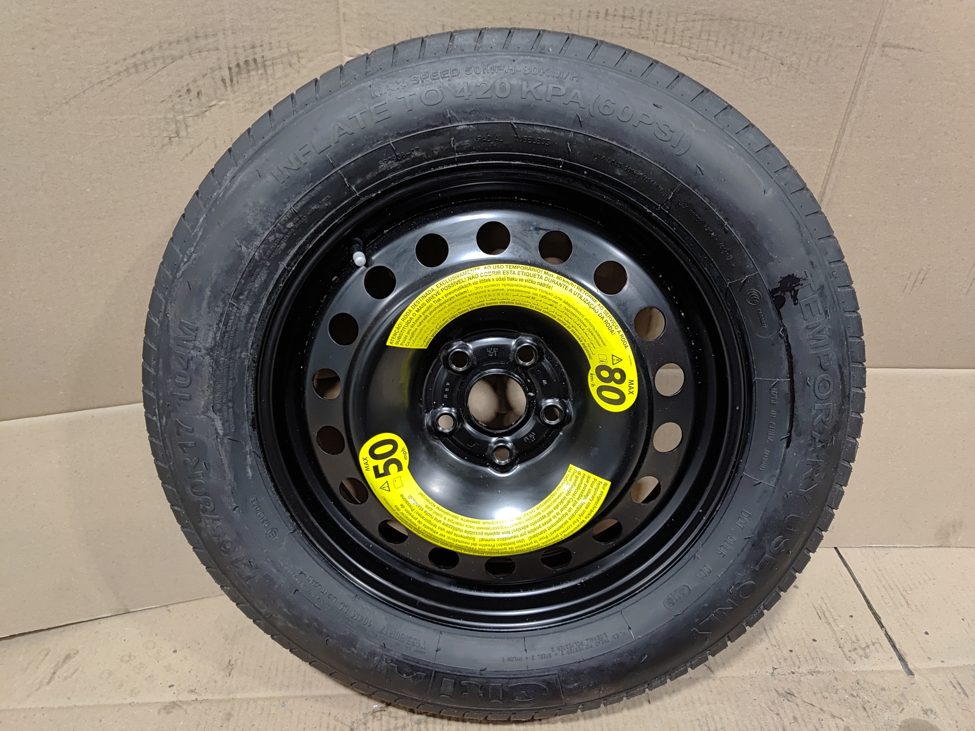 2018-2024 VOLKSWAGEN ATLAS SPARE EMERGENCY WHEEL RIM TIRE 65/80/R17 OEM