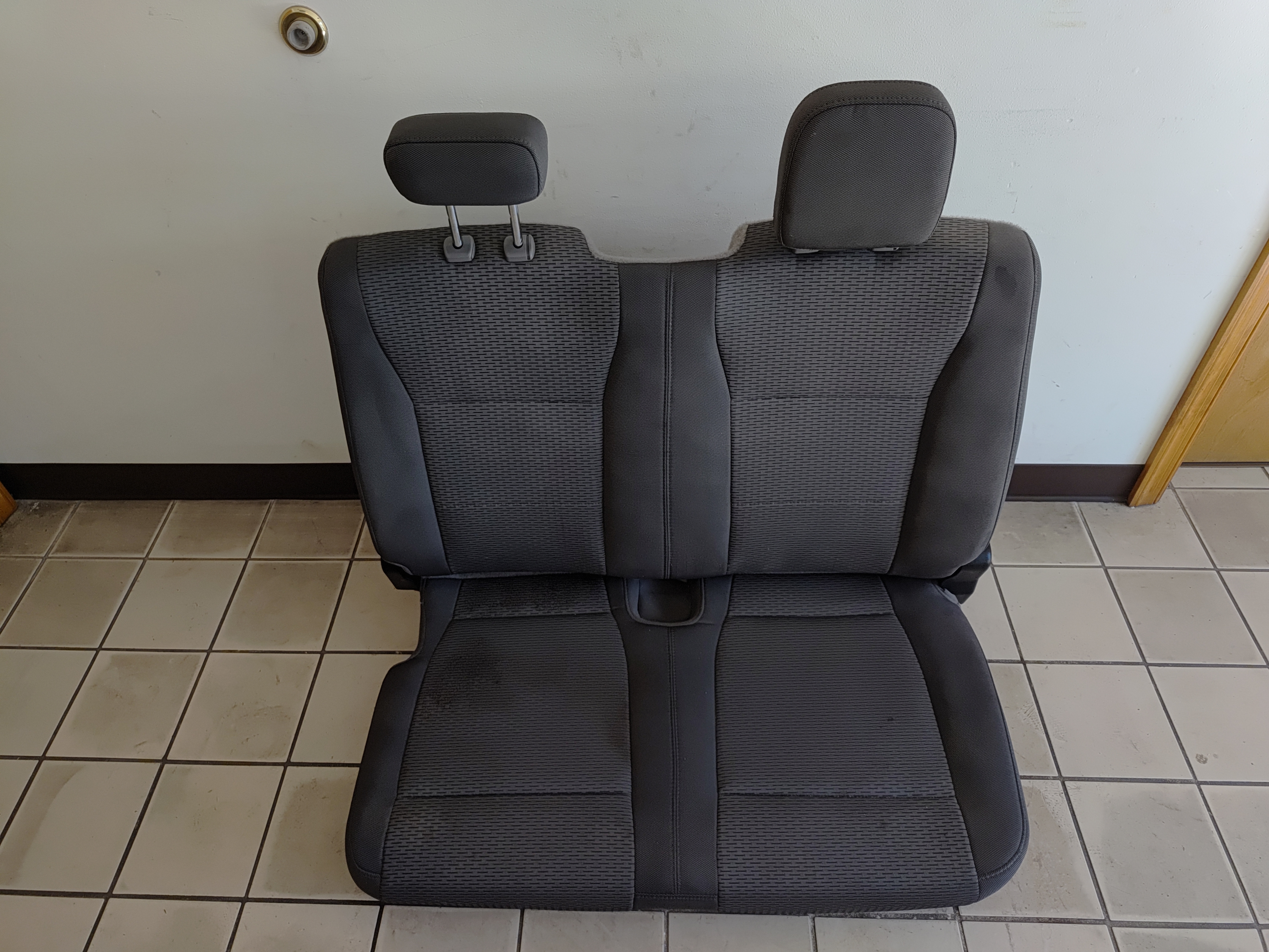 2017-2018 Ford F-150 Rear Second Row Split Seat w/Headrest Cloth Gray OEM