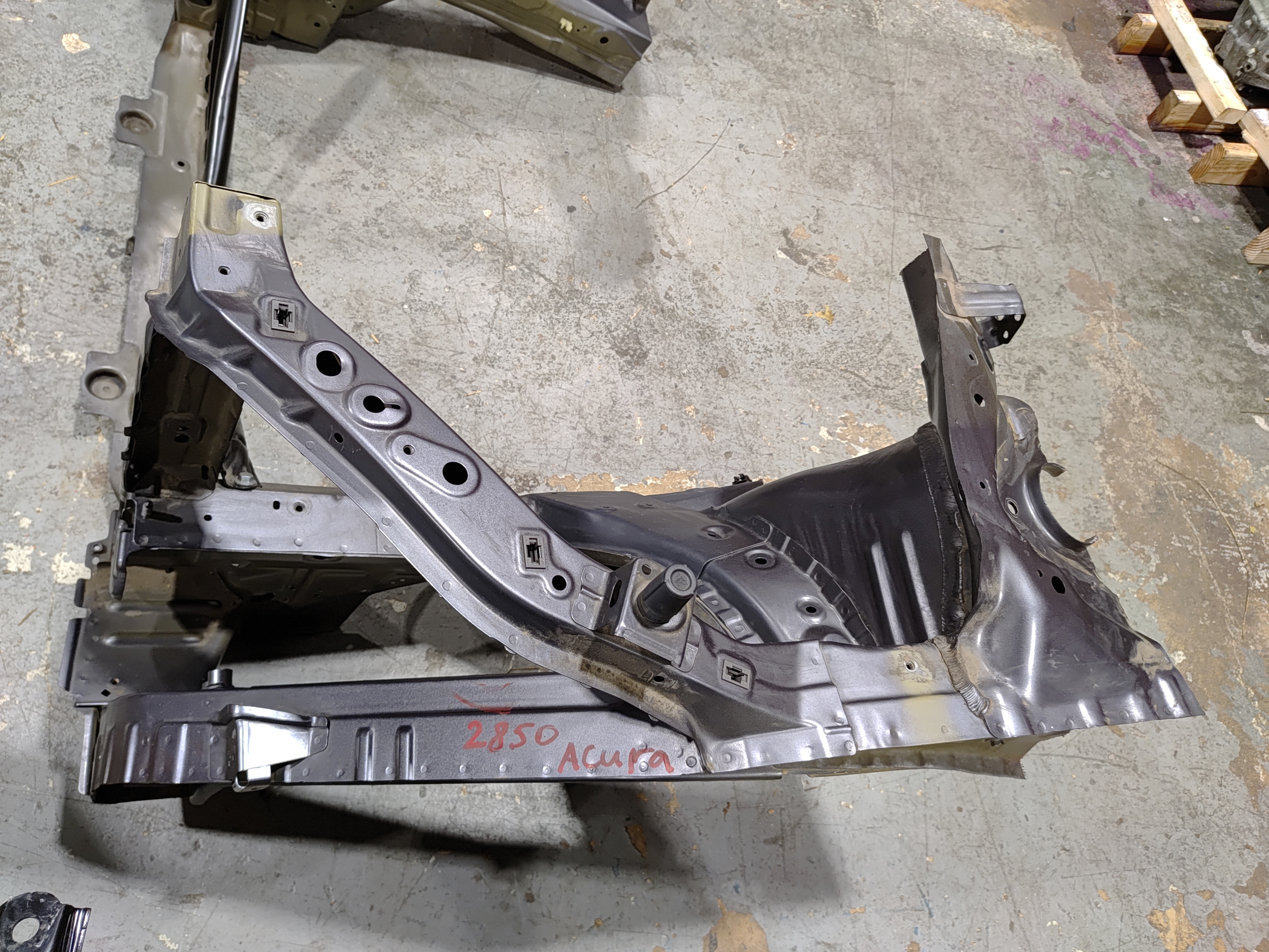 2017-2020 ACURA MDX 3.5L FRONT RADIATOR CORE SUPPORT RIGHT & LEFT FRAME RAIL OEM