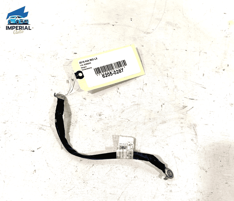 Kia Rio LX 1.6L 2020 Right Passenger Side Ground Negative Cable Wiring OEM 