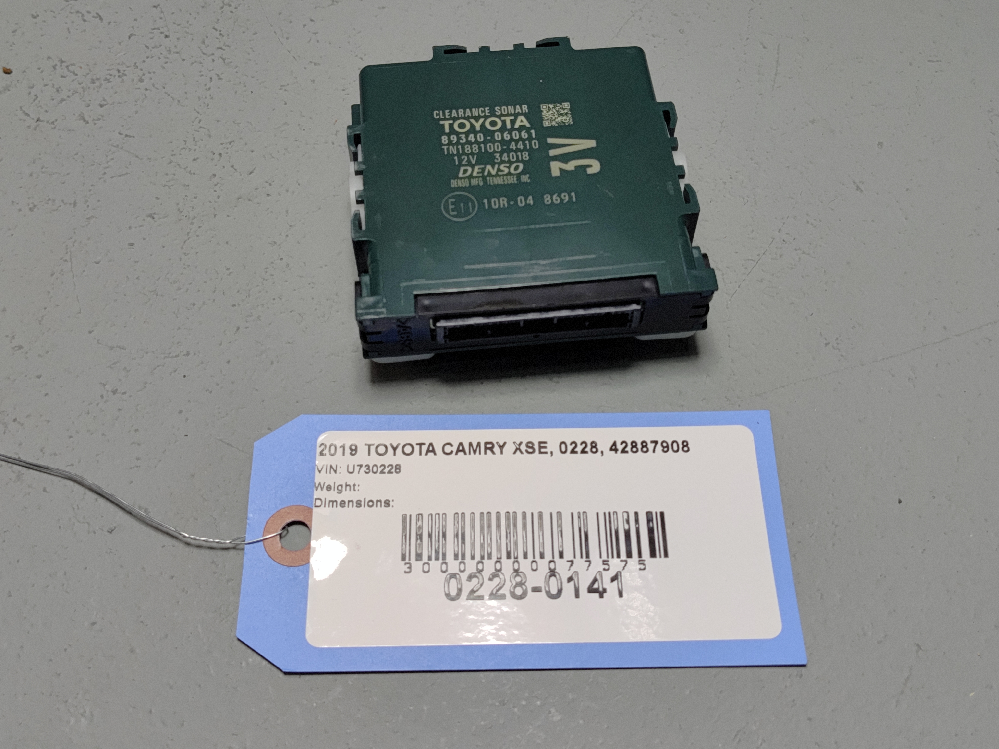2018-2020 Toyota Camry Park Parking Aid Assist Computer Control Module Unit OEM