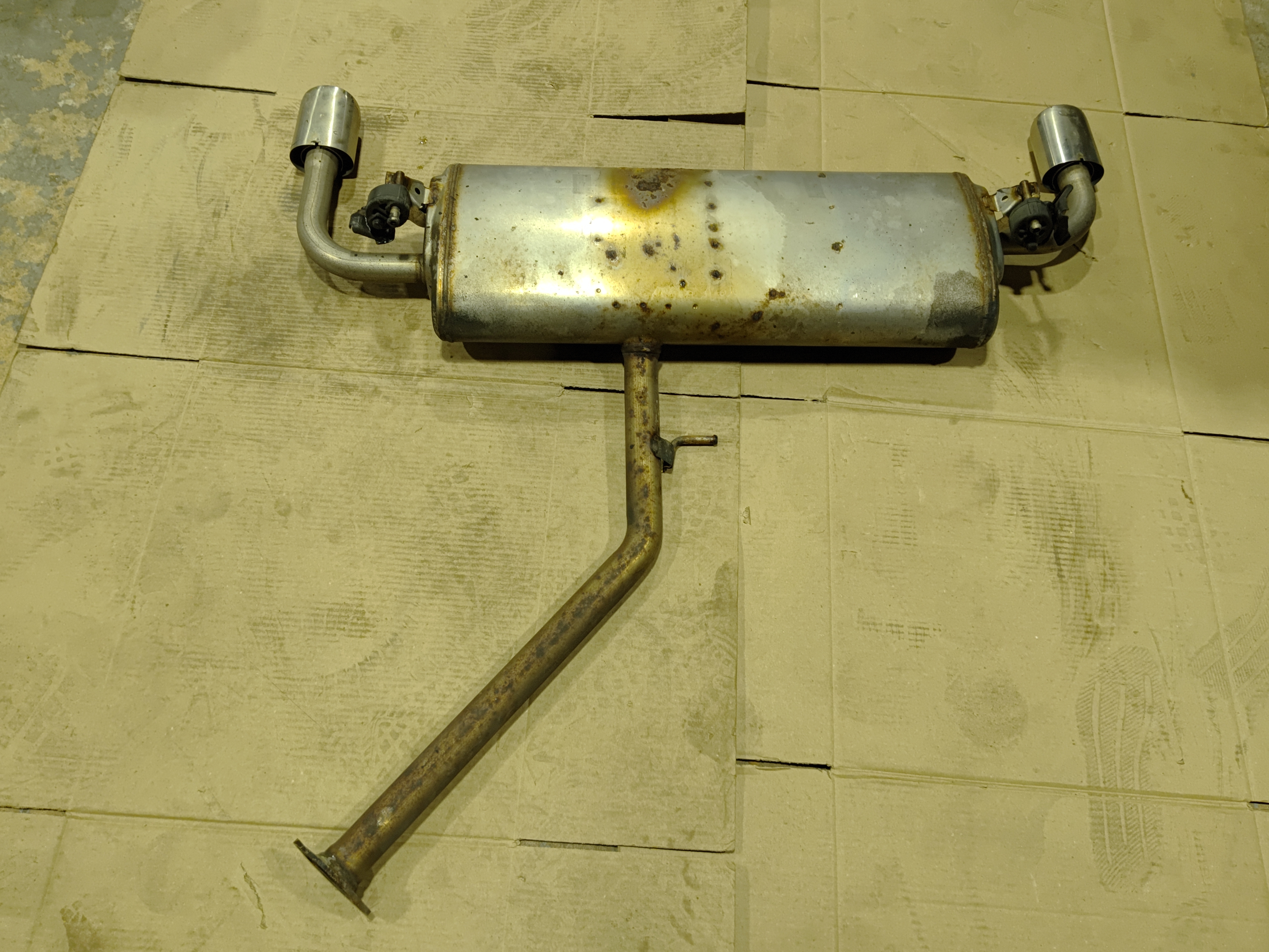 2019-2025 TOYOTA RAV4 HYBRID AWD EXHAUST SYSTEM REAR MUFFLER DUAL TIP OEM