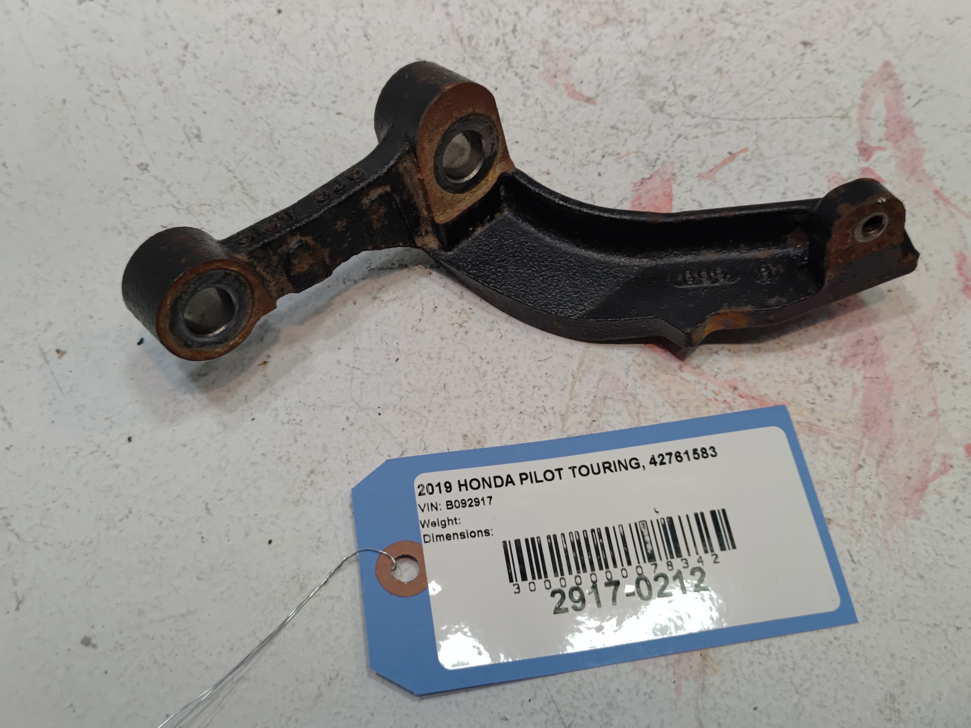 2016-2022 HONDA PILOT 3.5L AWD AUTOMATIC TRANSMISSION SKID SUPPORT BRACKET OEM
