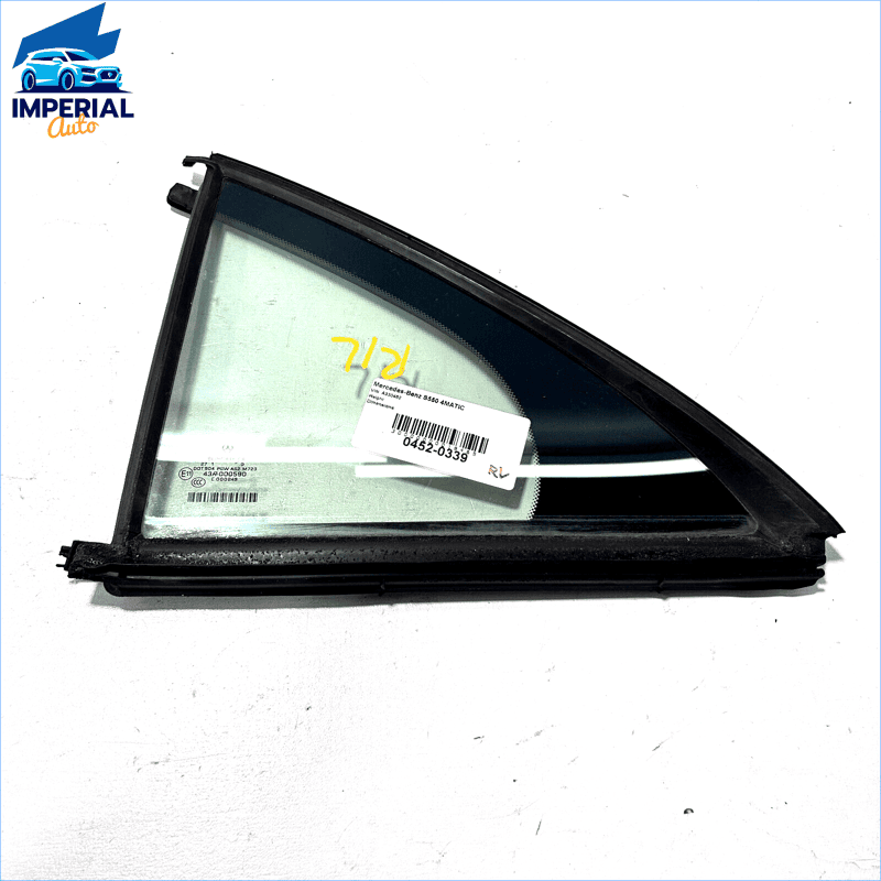 2007-13 MERCEDES S550 REAR LEFT DRIVER SIDE DOOR QUARTER WINDOW FIXED GLASS
