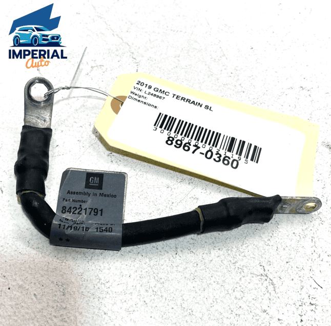 2018 - 2022 GMC TERRAIN ENGENE NEGATIVE BATTERY CABLE WIRE HARNESS OEM