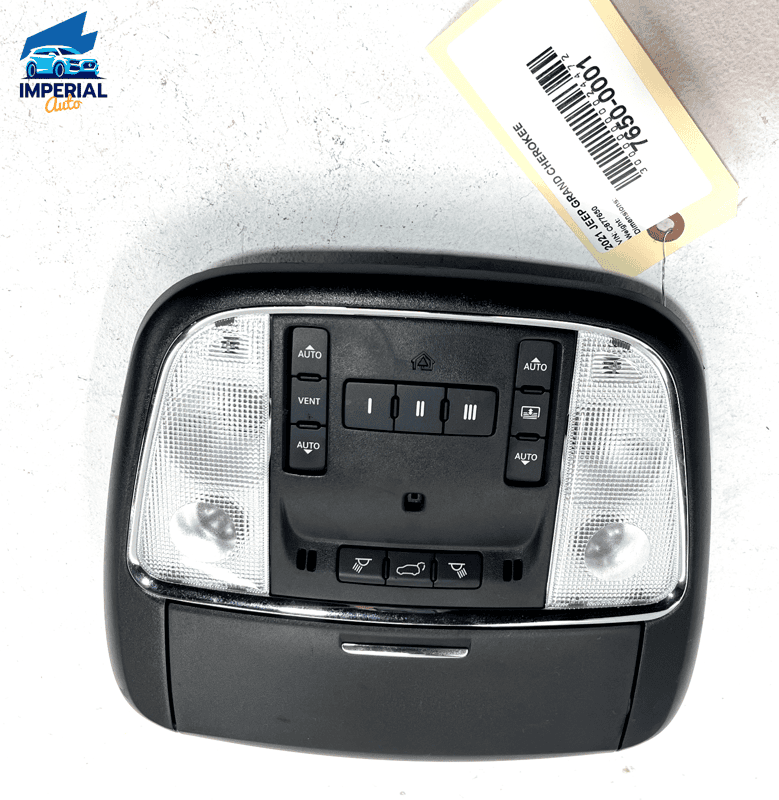 14-21 JEEP GRAND CHEROKEE OVERHEAD ROOF CONSOLE DOME LIGHT LAMP SWITCH ASSY